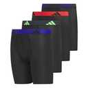 adidas Boys' Youth Microfiber 4-Pack Long Boxer Brief, Black/Signal Green, XL