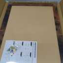 Cork Bulletin Board, 24"x18" Corkboard for Wall with Vintage Brown Wooden Frame, Hanging Pin Board for Home Office Decor, 10 Push Pins