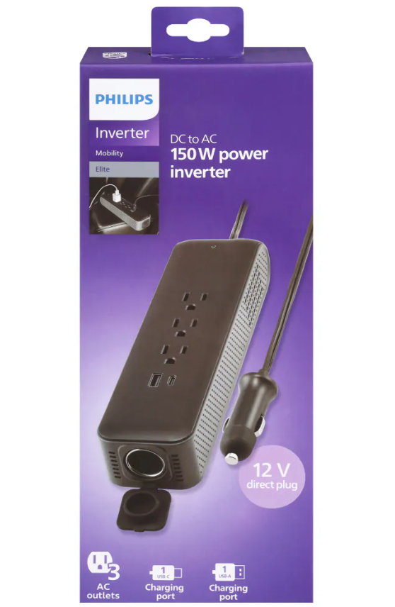 Philips Inverter Mobility Elite DC To AC 150W Power Inverter