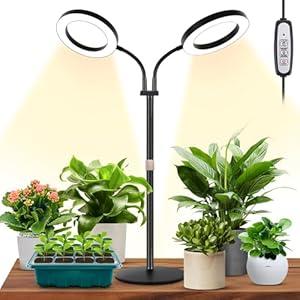 LBW Grow Light for Indoor Plants Full Spectrum, Plant Lights for Indoor Growing, LED Plant Lamp for Indoor House Plant with Auto Timer, Adjustable Height and Brightness