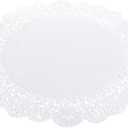 Restaurantware Pastry Tek 12 x 12 Inch Lace Doilies 100 Decorative Tableware Placemats - Disposable Round White Paper Table Doilies For Birthdays Or Weddings Table Decor