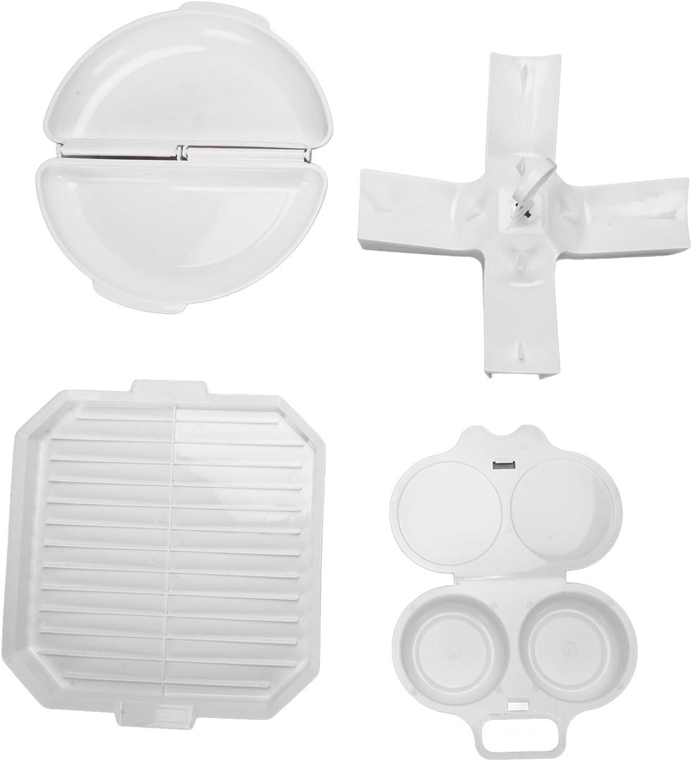 Microwave Cooking Set with Bacon Tray, Egg Poacher, and Potato Rack, Suitable for Quick and Delicious Meals, Microwave Cooking Set, Microwave Accessory Set, Microwave Cookware Set