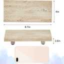 Natural Travertine Tray Pedestal Stand Soap & Jewelry Riser for Bathroom Counter, Kitchen Sink, Vanity Organizer, Decorative Stone Catchall for Perfume, Candles
