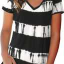 Womens Tops V Neck Tee Casual Short Sleeve and Long Sleeve T Shirts (XXL)