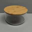 190oz Extra Large Glass Trifle Bowl with Lid, Modern Design Clear Glass Round Dessert Centerpiece Serving Bowl for Laying Ice Cream Cakes, Salad, Fruit, Microwave & Dishwasher Safe