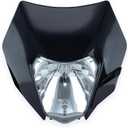 H4 Dirt Bike Headlight - Universal Head Lamp for Motorcycle Dirt Pit Bike Black Mask