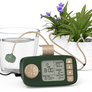 Automatic Watering System for 15 Potted Plants, DIY Plant Watering DevicesDrip Irrigation System with 30-Day Programmable Water Timer, LED Display and Power Supply