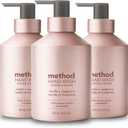 Method Gel Hand Soap, Vanilla + Raspberry, Reusable Pink Aluminum Bottle, 12 oz (Pack of 3)