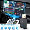 2 in 1 Wireless CarPlay Adapter for iPhone & Android Auto, Convert Wired to Wireless Carplay Adapter, Mini 2025 Upgrade Plug & Play Auto Connect Easy Use for Cars from 2016 and iPhone/Android