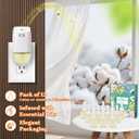 Plug In Refills Air Freshener, Scented and Essential Oils for Home and Bathroom, Hawaiian, Jasmine & Cotton Fragrance, Indoor Home Use, 12 Count, Compatible with Airwick, Compatible with Glade