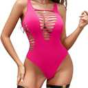 Avidlove Rave Outfits for Women Festival Top Sexy Fishnet Bodysuit Bodycon Party Club Outfit, One Size