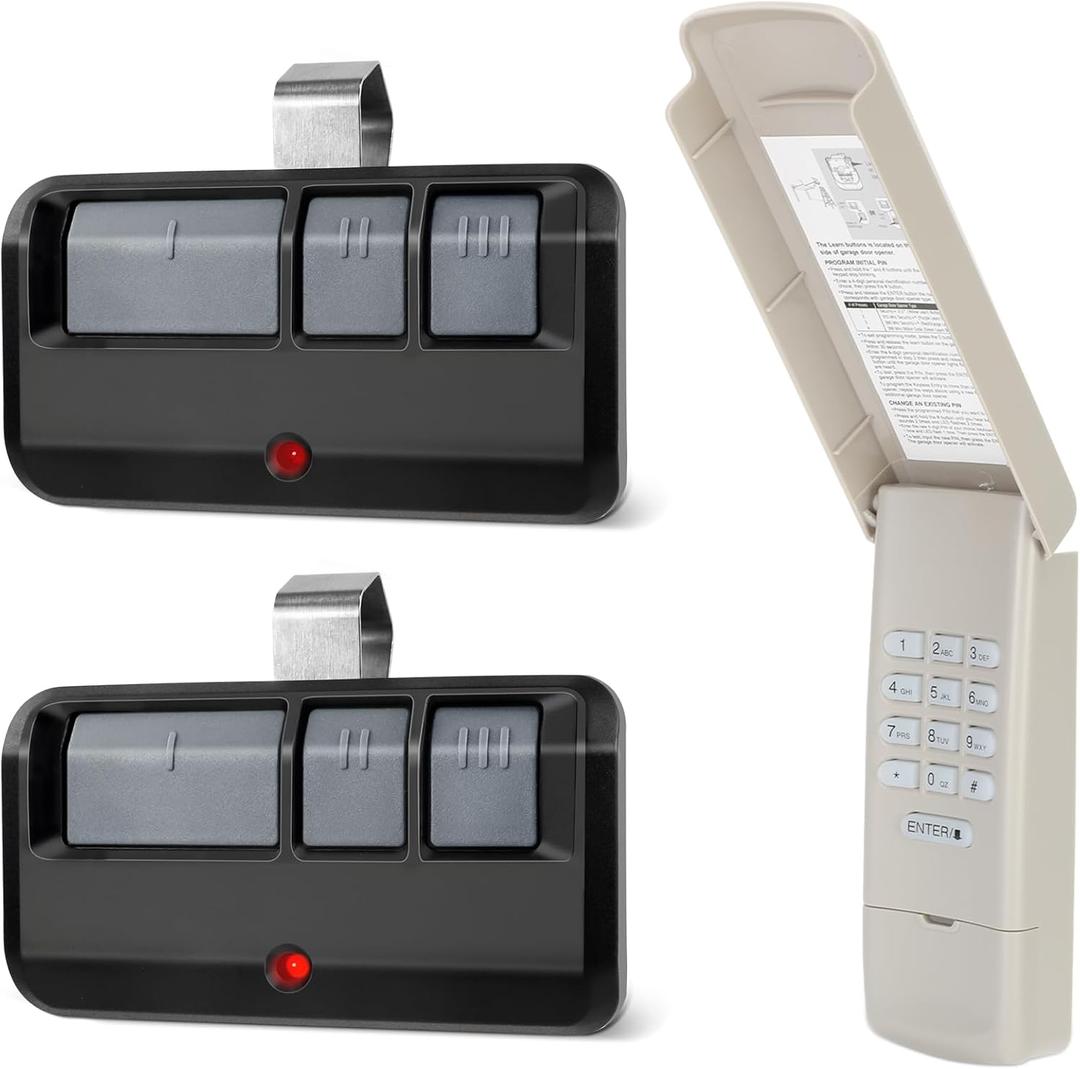 893Max for Liftmaster Chamberlain Craftsman Garage Door Opener Keypad Remote, Replaces 893lm 373lm 891lm 890max 877lm 877max 878max G940EV-P2, Yellow Purple Red Orange Green Learn Button