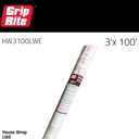 Grip-Rite Woven House Wrap-LWE Roll - Lightweight Durable Weather Barrier for Exterior Wall and Roofing Use - Enhances Insulation - White Transparent Fabric - 3' x 100' - HW3100LWE