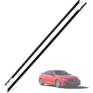 2Pcs Window Weather Stripping Molding Trim Seal Belt Compatible with 2016-2020 Honda Civic Coupe 2D Replace# 72410-TBG-A01 72450-TBG-A01