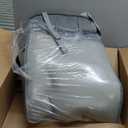 ALIBO Large Size Nonslip Back Support Cushion Low Back Pain Relief Pillow Seat Cushion with Lumbar Rest for Office Chair,Recliner,Rocking Chair,Wheelchair,Auto Car with Long Adjustable Straps (Grey)