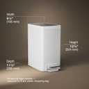 Kohler 6 Liter (1.5 Gallon) Stainless Steel Step Trash Can, White
