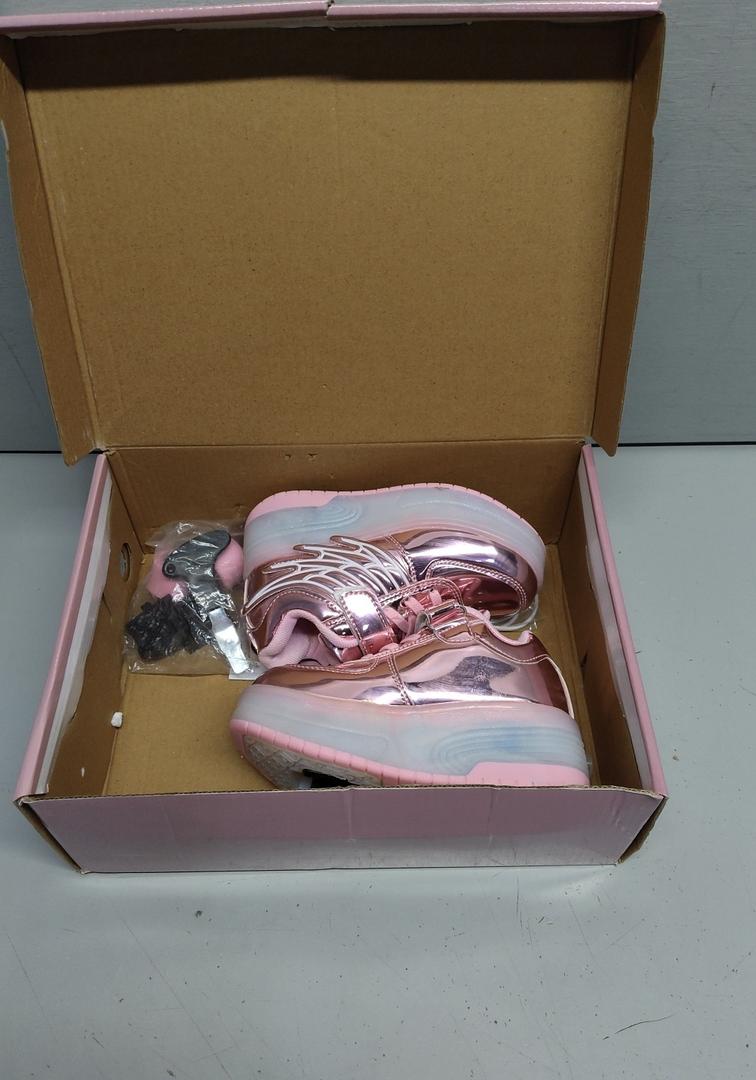 Roller Skate Shoes for Kids Girls LED Roller Sneakers Light Up Fashion Flashing Wheels Shoes Rechargeable (28)
