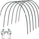 Gardzen Garden Hoops for Raised Beds Greenhouse Hoops, DIY Kit for Row Cover Garden Netting, All Season Plant Protection, 24 Pcs (5.7 ft x 6pcs)