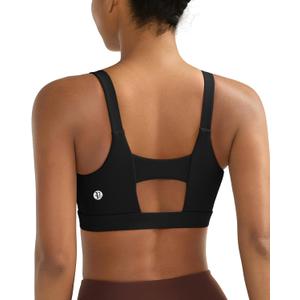 RUNNING GIRL Sports Bra for Women High Support, Molded Cup High Impact Sports Bras with Sewn in Pads (X-Large)