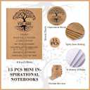 Sinload 15 Sets Christian Notebooks Bulk Gift for Church Bible Verse Journal Mini Religious Notepad Bamboo Pens Bible Study Groups Supplies Christian Gift for Men Women Church Member Religious Family