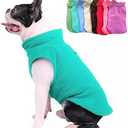 JACKO & CO - Fleece Vest Dog Sweater with Leash Ring - Soft, Warm & Lightweight Pullover Coat for Small & Medium Dogs, Puppies & Cats - Cozy Fall/Winter/Spring Pet Jacket (Turquoise, X-Small 2-4lbs)