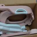 Meulife Potty Training Seat, Upgrade 2 in 1 Potty Training Toilet for Toddler, Toddler Toilet Seat for Boys Girls with Support Bar, Anti-Slip Pad and Step Stool (Pink)