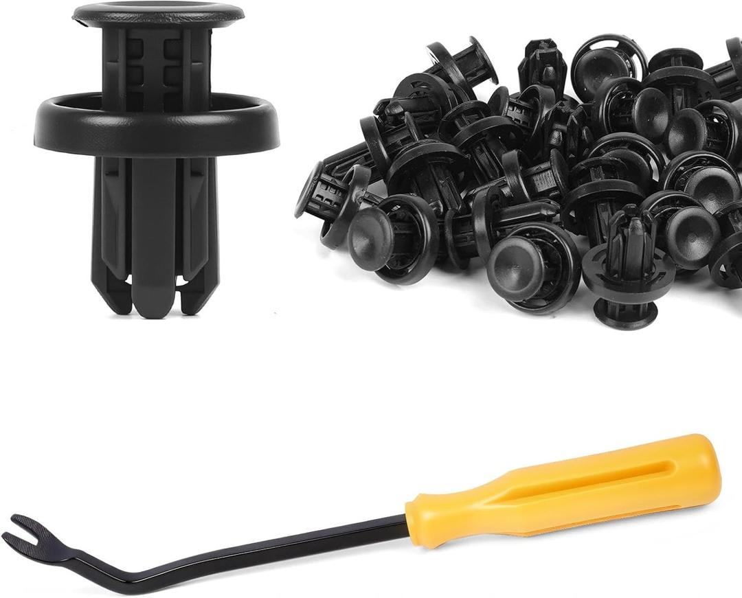 MIKKUPPA 20PCS Car Bumper Clips - Replacement for Honda Accord Civic CRV Fit Acura Bumpers & Fenders, Automotive Nylon Fastener Rivet Clips with Bonus Remover, Replace 91505-TM8-003