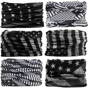Neck Gaiter Mask Face Scarf Bandana Tube Cover Headwear Balaclava Headband Headwrap for Men and Women (6-flag5)