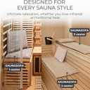 BADESOFA SAUNASOFA Sauna Mat & Pillow Set 2 Person Sauna seat Cushion with Pillow Luxury Sauna Gift for Infrared or Finnish Sauna in Taupe