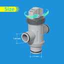 Pool Plunger Valve with Shut Off/On for Intex & Coleman Above Ground Pools Parts - Pool Hose Adapter Replacement Connect 1-1/4" or 1-1/2" Pool Pump Hoses Fits Filters& Saltwater Systems (1 Pack)
