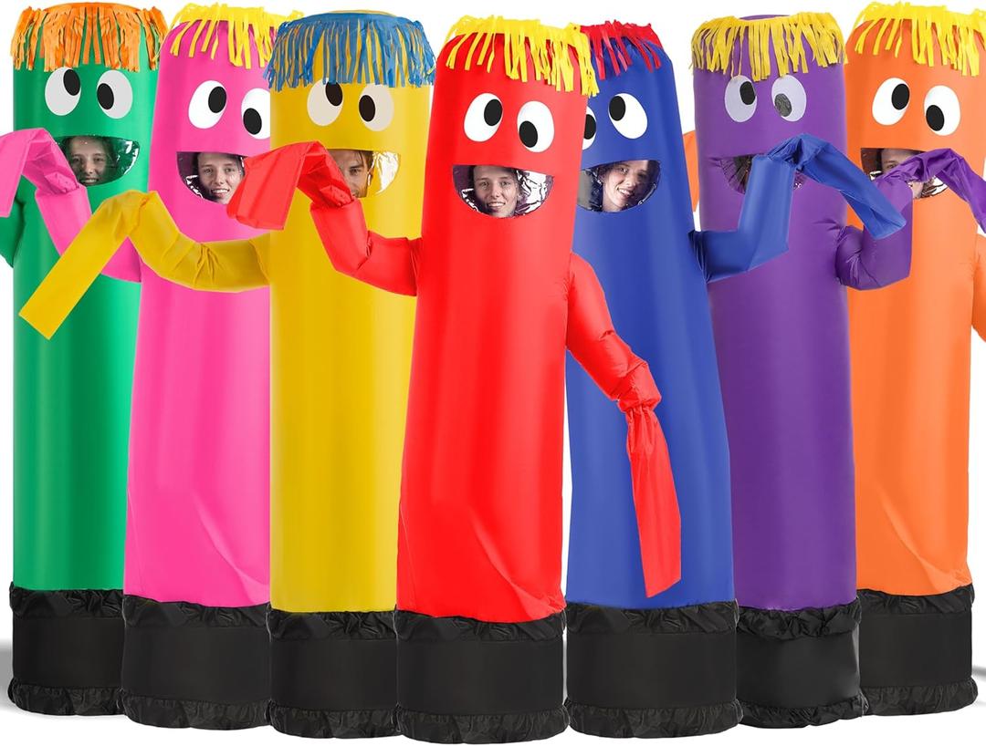 Spooktacular Creations Adult Inflatable Costume, Green Tube Dancer with Wacky Waving Arm Flailing, Funny Halloween Costume for Halloween Dress Up Parties