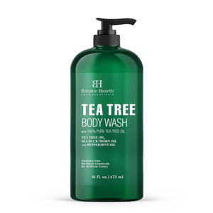 Botanic Hearth Tea Tree Body Wash 16 fl oz (2 Pack) Natural Antifungal & Odor Control Shower Gel for Acne, Athlete’s Foot, Ringworm, Jock Itch, Healthy Skin, Sulfate & Paraben Free, for Men & Women 