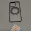 TORRAS 360 Rotatable Magnetic Ring Only for iPhone 16 Pro Max Case, Fit for MagSafe with Stand Ring Holder, 16FT Mil-Grade Shockproof Translucent for iPhone 16 Pro Max PC&TPU Case Ostand, Grey (Natural Titanium)