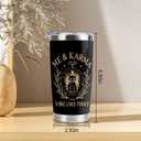 Karma Cat Gifts Me & Karma Vibe Like That 20oz Stainless Steel Insulated Tumbler with Lid and Straw Mystical Celestial Coffee Cup Music Lover Gift (Tum-Me & Karma Black)