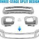 ALMULOO 3 PCS Bumper Face Bar Compatible with 11-16 F-250 F-350 F-450 Super
