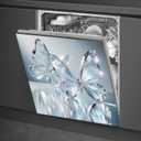 BlissYard Butterfly Dishwasher Magnet Cover 23x26 Inch Crystal Butterfly Kitchen Decor Dishwasher Magnet Cover Refrigerator Magnet Sticker Clean Dirty Magnet for Home Kitchen Office Fridge Decorative