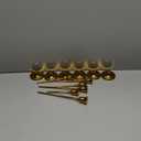 2 Sets(6 Pcs) Brass Gold Metal Taper Candle Holders Candlestick Holders, Vintage Modern Decorative Centerpiece Candlestick Holders for Table Mantel Wedding Housewarming Gift