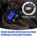 200 PSI Digital Tire Pressure Gauge  Heavy-Duty Air Pressure Gauge for Tires, Accurate Digital Tire Gauge with LED Backlight, 360 Swivel Chuck for Cars, Trucks, Motorcycles & RVs