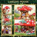 2763PCS Mushroom House Building Blocks,Creative Ideals Ganoderma Hotel Building Blocks, Perfect Choice for 6+ Boys, Girls or Adults