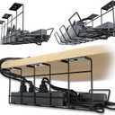 Compact Under Desk Cable Management Tray - Cable Organizer for Wire Management, Desk Wire Organizer, Cable Tray - Black Set of 2x12