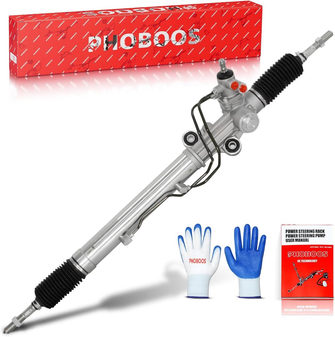 PHOBOOS Hydraulic Power Steering Rack and Pinion Assembly Compatible with Toyota Land Cruiser 1998-2002 & Lexus LX470 1998-2002, V8 4.7L, New Unit, Leak Resistance, Direct Fit, Ref. 26-2603, 97-2603