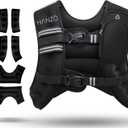HANZO - Adjustable Running Weight Vest Premium Weighted Vest for Running, Workouts, Fitness Training Hiking, Workout Running Vest with Easy Washing, 20lbs