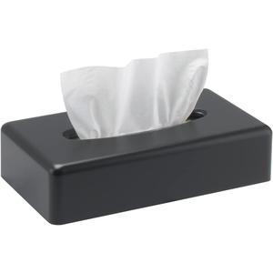 Tissue Box Cover, Rectangular Black Wall Mounted Facial Paper Holder Dispenser, Prefert for Storage on Bathroom Vanity, Kitchen, Night Stand, Countertops Office and Car. (Matte Black)