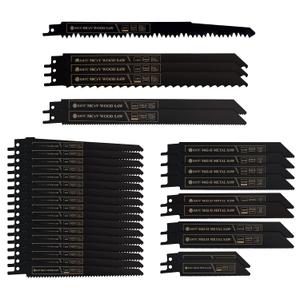 S SATC Reciprocating Saw Blades Set - 32 Pieces, for Metal & Wood, Pruner Blades, Plus Jigsaw Blades