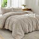 DelightHome Queen Comforter Set Khaki, 3 Pieces Boho Tufted Lightweight Fall Bedding Comforter Set for Queen Bed, Soft Fluffy Bed Comforter Tan (90x90In Comforter & 2 Pillowcases)