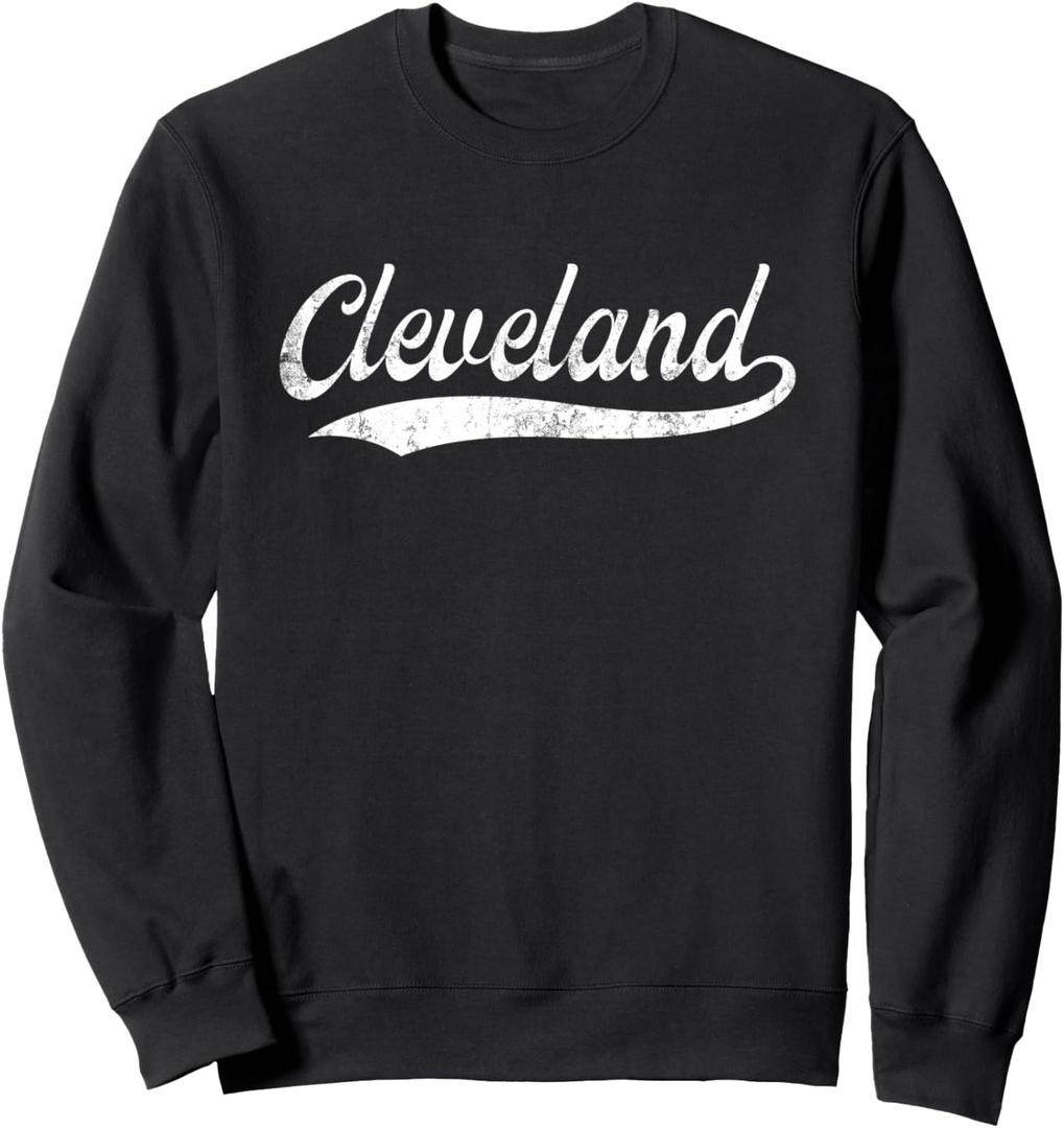 Vintage Cleveland Ohio Distressed OH Apparel Sweatshirt, M