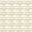 100PCS Envelope Shape Paper Clips Metal Funny Bookmarks Decorative Paper Clamps for School Office Home (Gold)