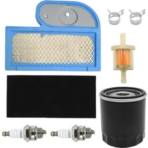 SYOWADA M137556 Air Filter AM101001 Oil Filter Fuel Filter Kit, Replacement for John Deere LT180 LTR180 LX277 GT235 GT235E Lawn Mower with Spark Plug