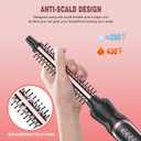 Thermal Brush, Heated Round Brush & Small Curling Iron with Ceramic Ionic Technology, 1/2 inch for Volumizing & Styling, Travel-Friendly Hot Comb with Adjustable TemperatureRose Gold 0.5 inch