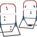 Wild Sports Folding Ladderball Set - Lightweight and Portable Outdoor Game - Includes 6 Bolos
